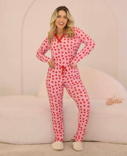 Sweetheart Lollipop Long Pajama Set