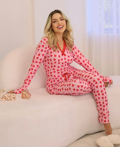 Sweetheart Lollipop Long Pajama Set