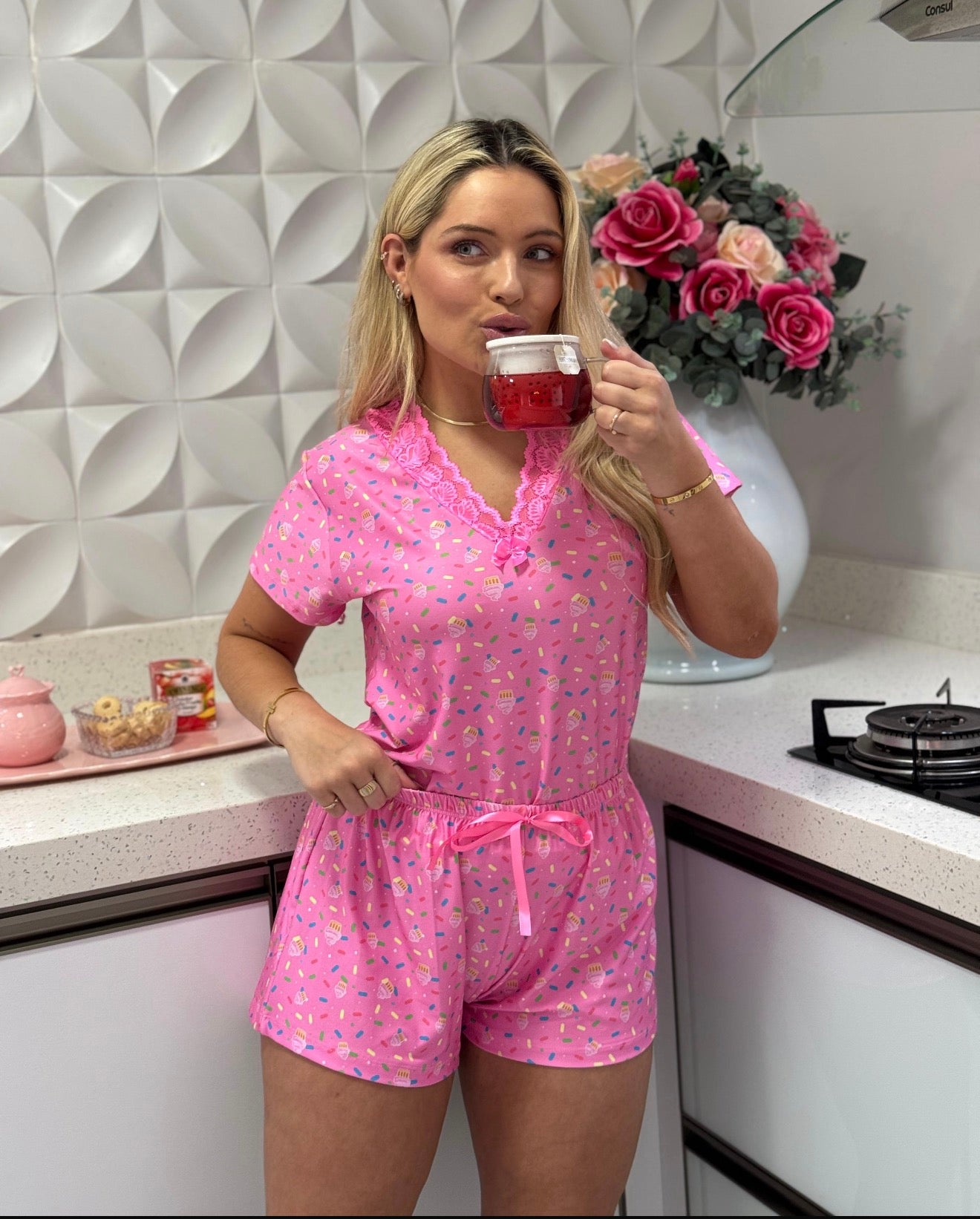 Sprinkle Delight Pink Pajama Set