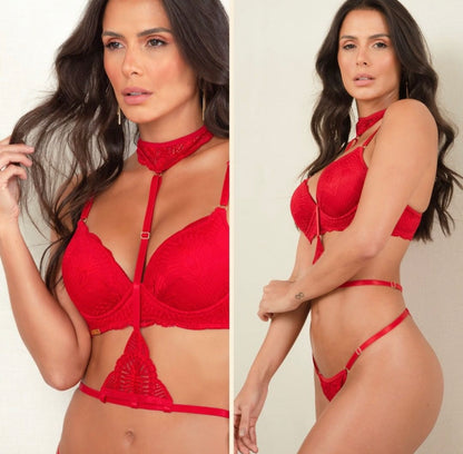 Kinsley Bra, Panty and Chocker Set